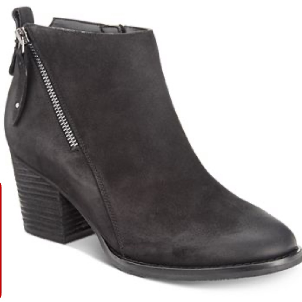 WATERPROOF BLACK SUEDE BOOTIES SZ 7.5 worn once